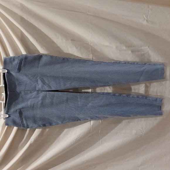 Soho Pull on SLack with Small Blue, White, and Black Geometric Pattern Size Med - Picture 3 of 8